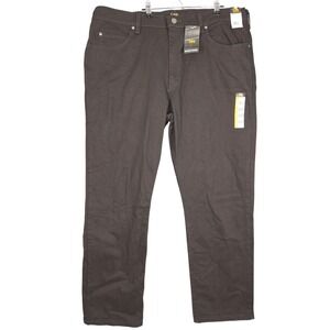 Lee Jeans Mens 44x32 Relaxed Fit Straight Leg Black Cotton Stretch Pants New